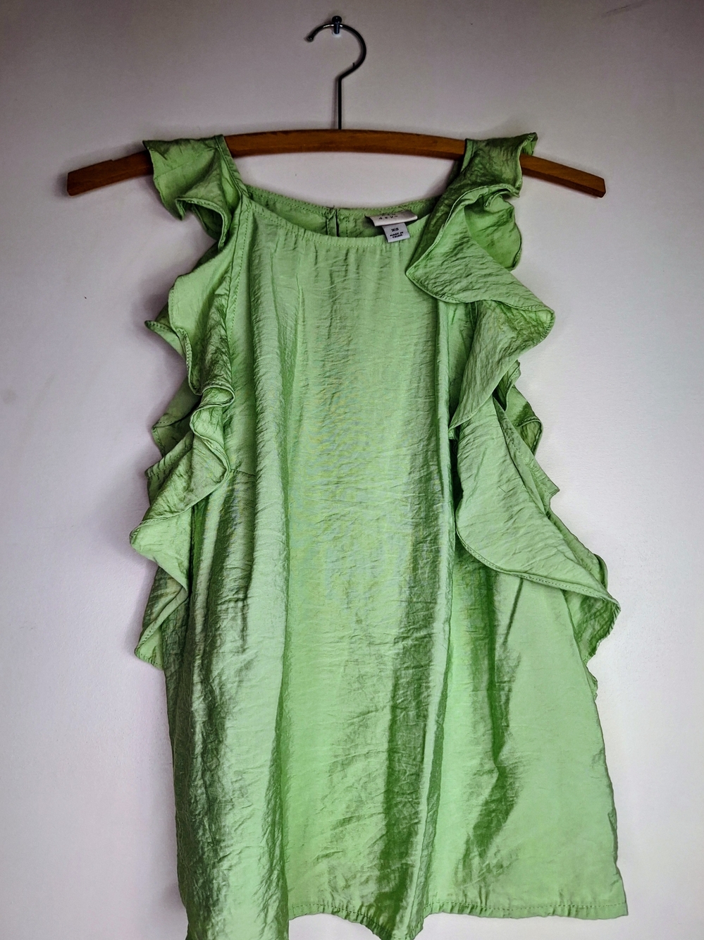 a new day Light Green Ruffle-Trim Sleeveless Camisole Size XS
